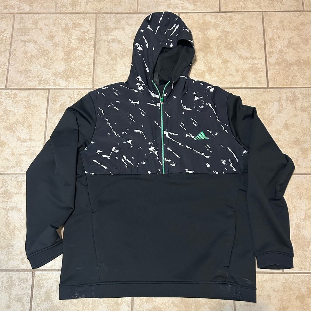 Adidas Men's Black Hooded Jacket size XL